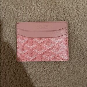 Pink Goyard Card Holder
